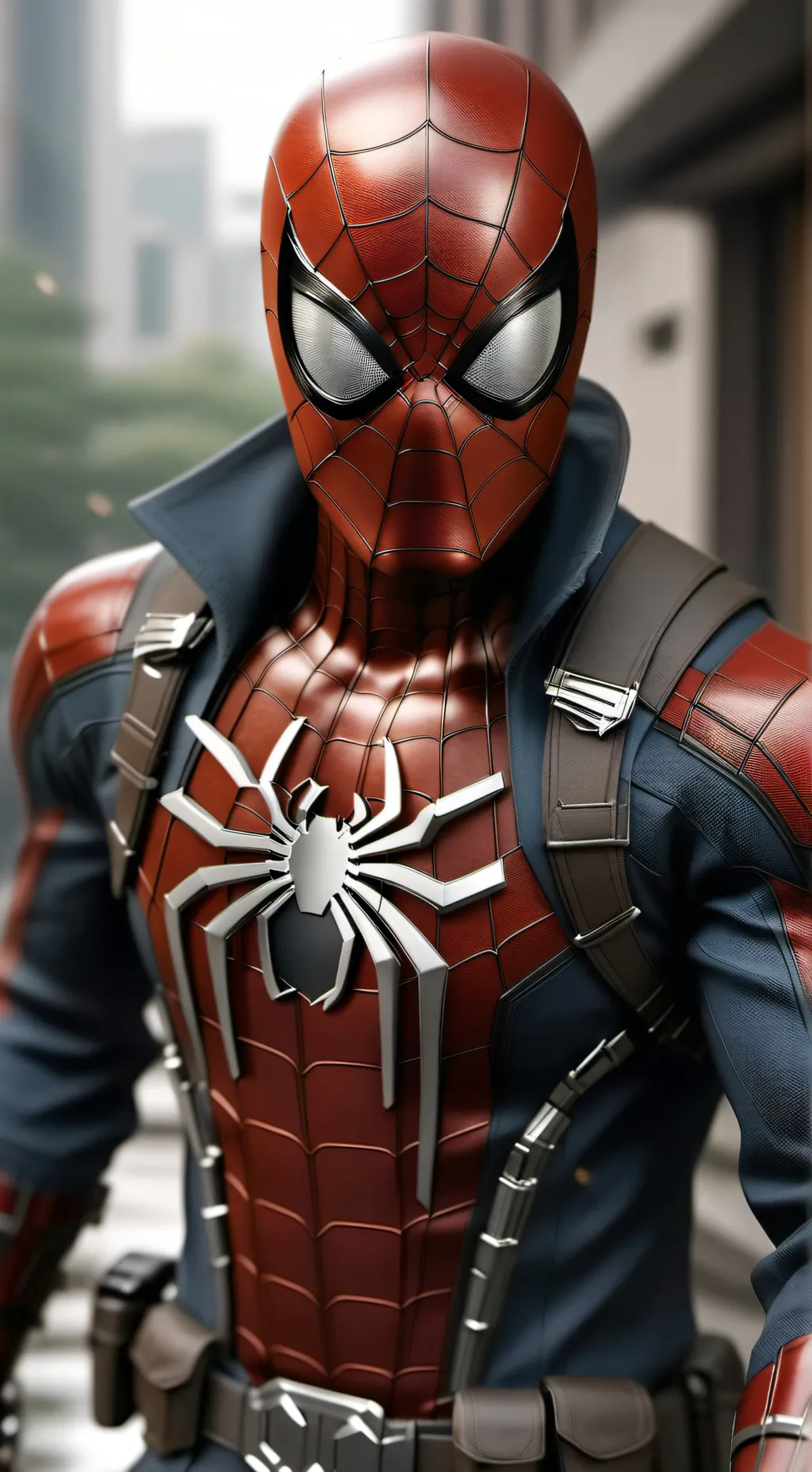 ai character: Spiderman  background