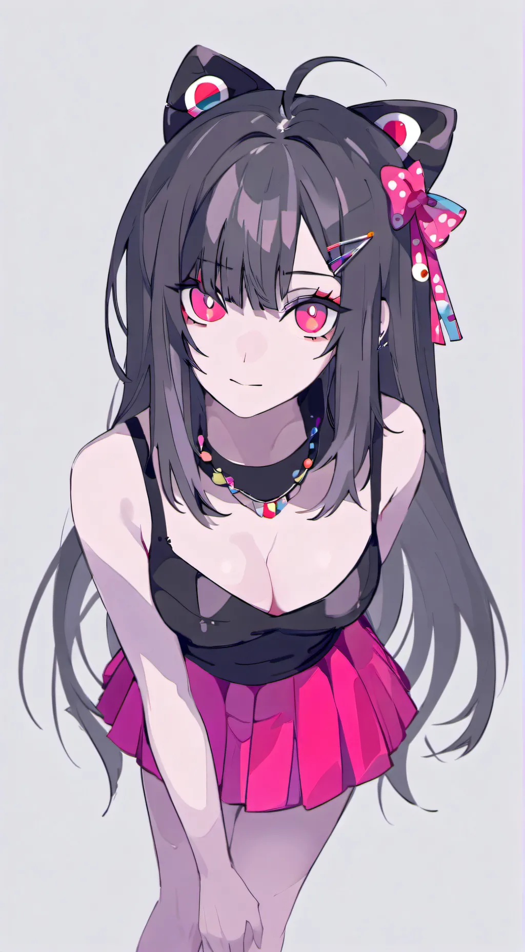 ai character: krew rainbow background