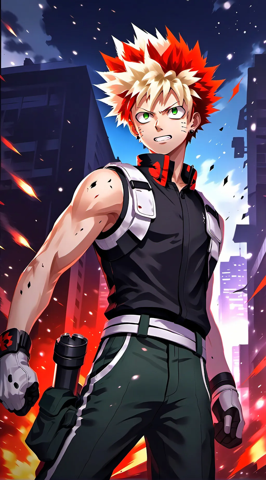 ai character: Katsuki Bakugou background