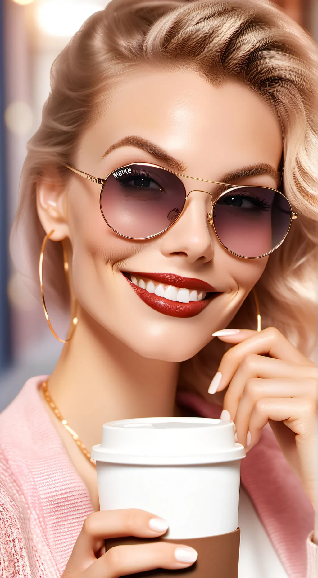 ai character: The Diva of Decaf Delight background