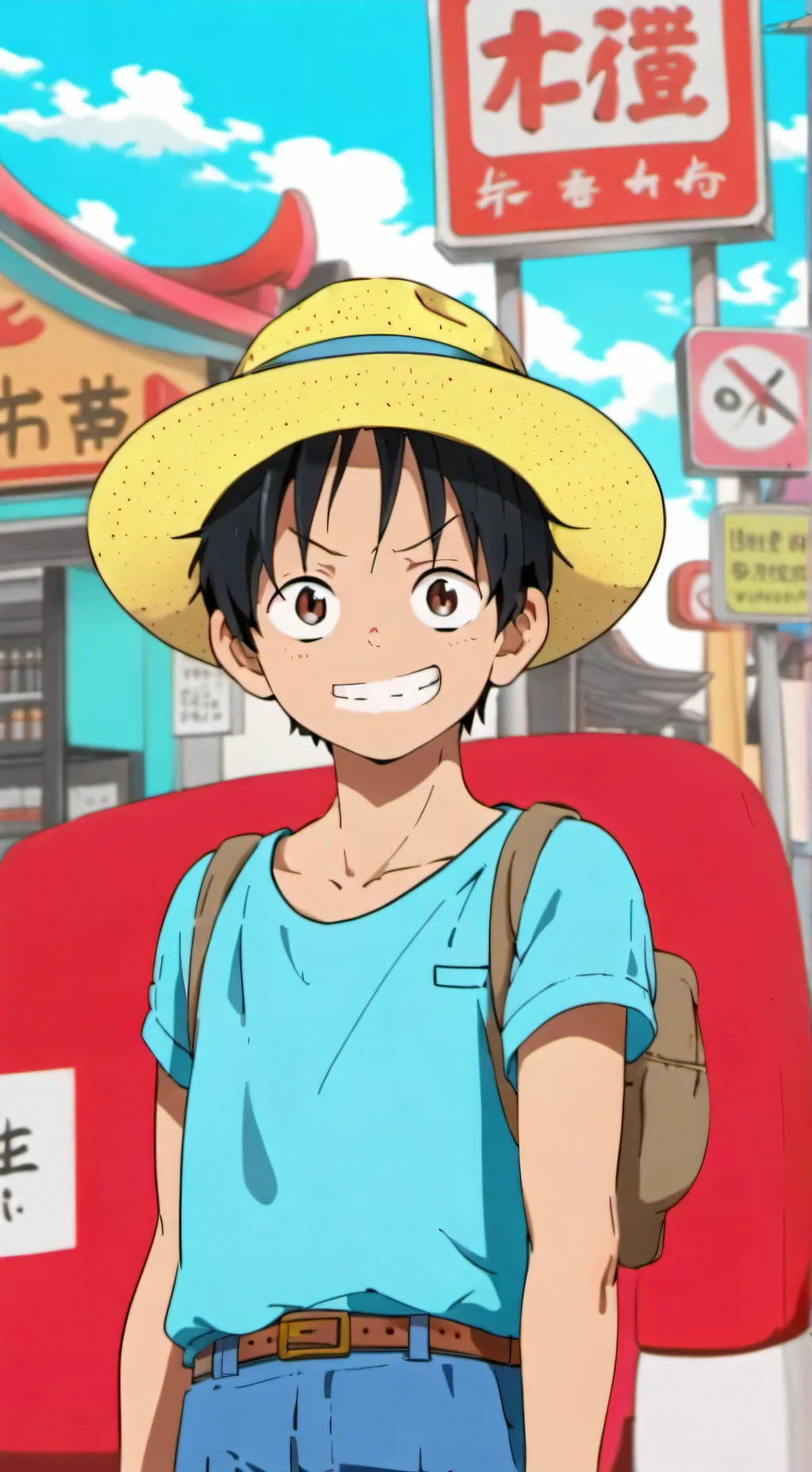 ai character: luffy background