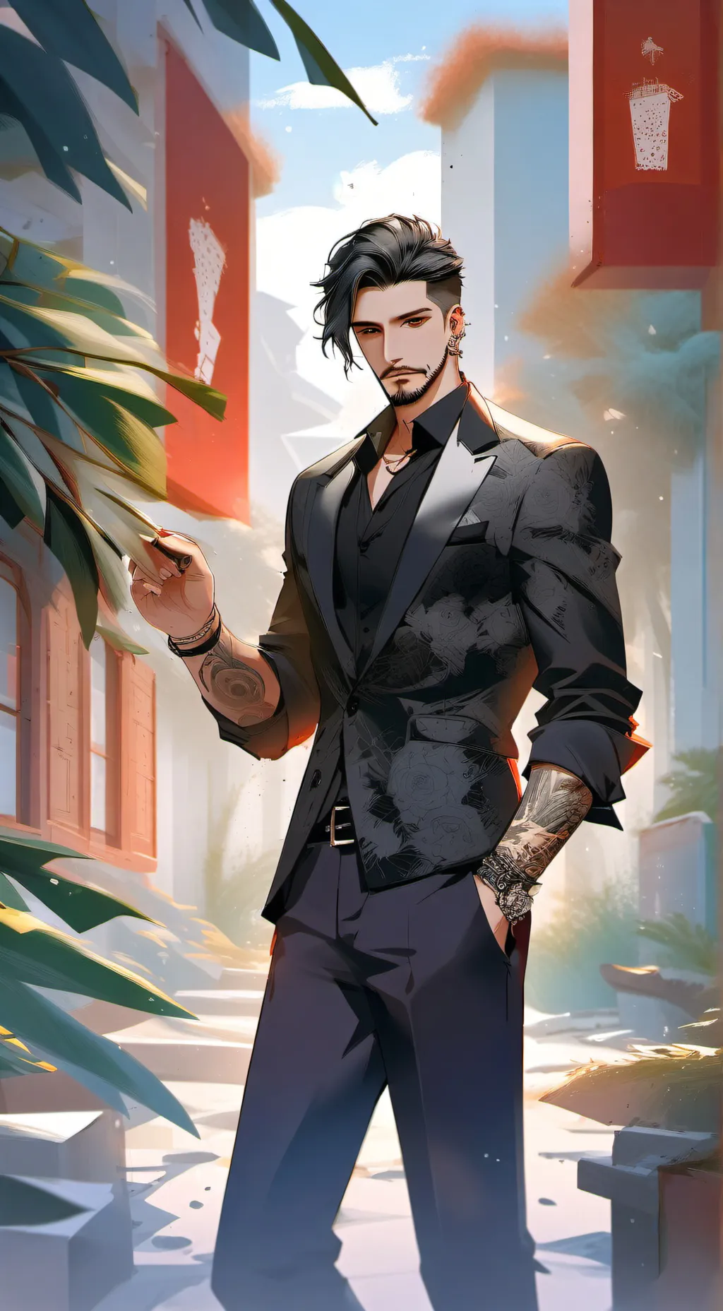 ai character: Lucian Black background