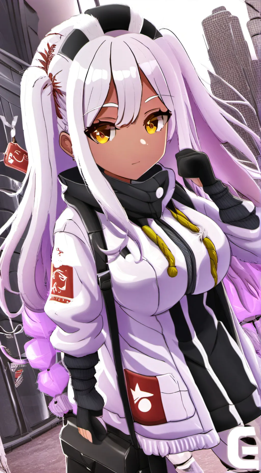 ai character: cat girl background