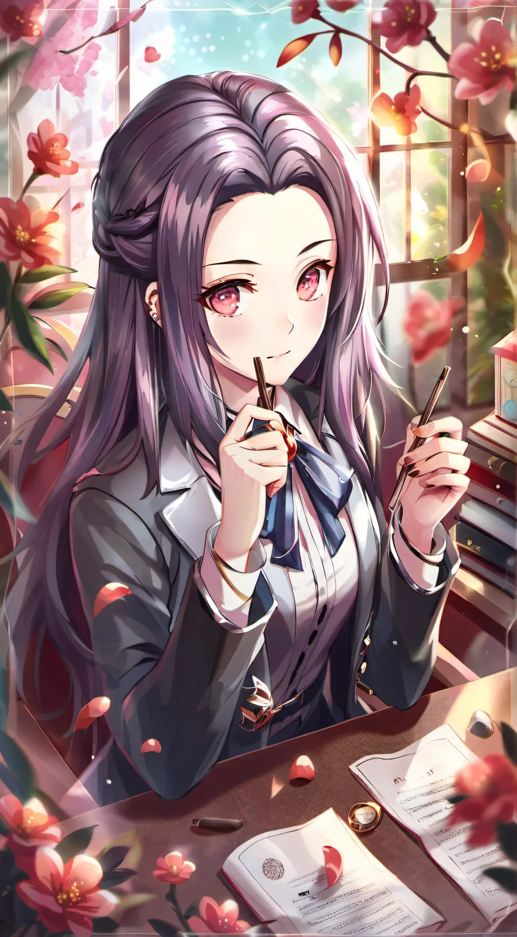 ai character: Nezuko background