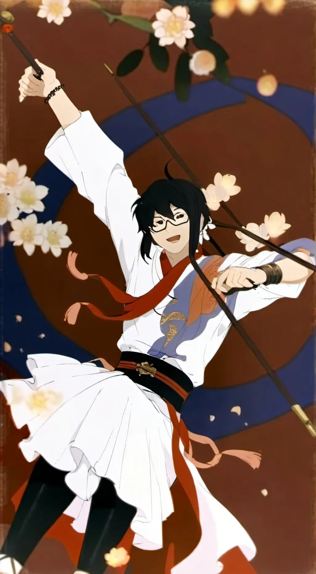 ai character: sunste shimmer background