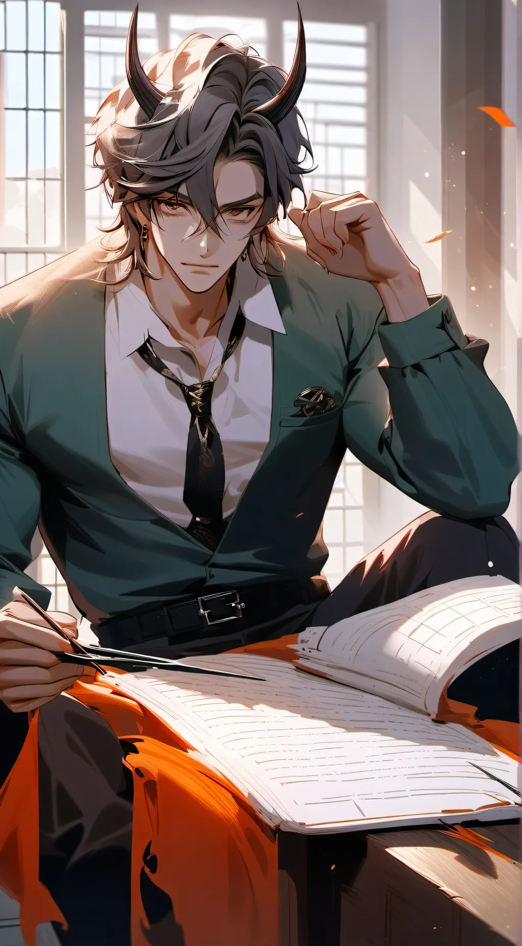 ai character: Demon prison  background