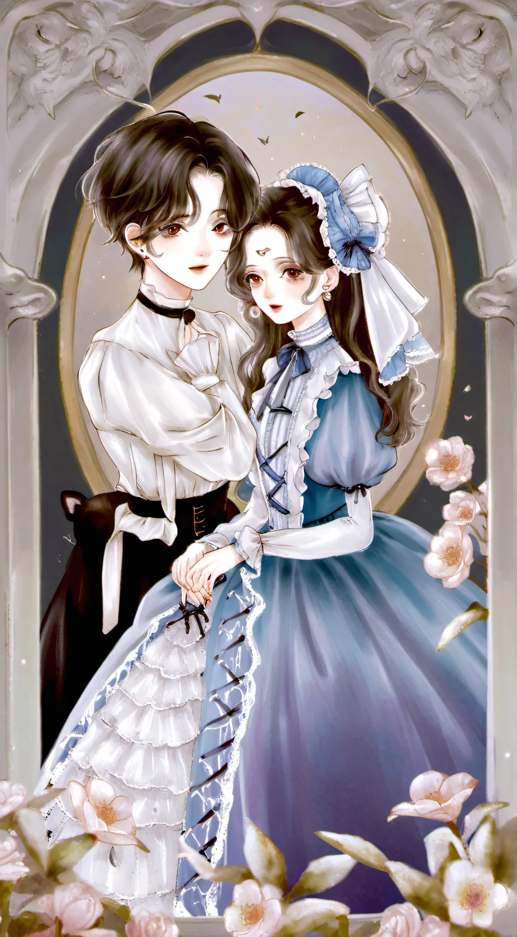 ai character: mili y maria background