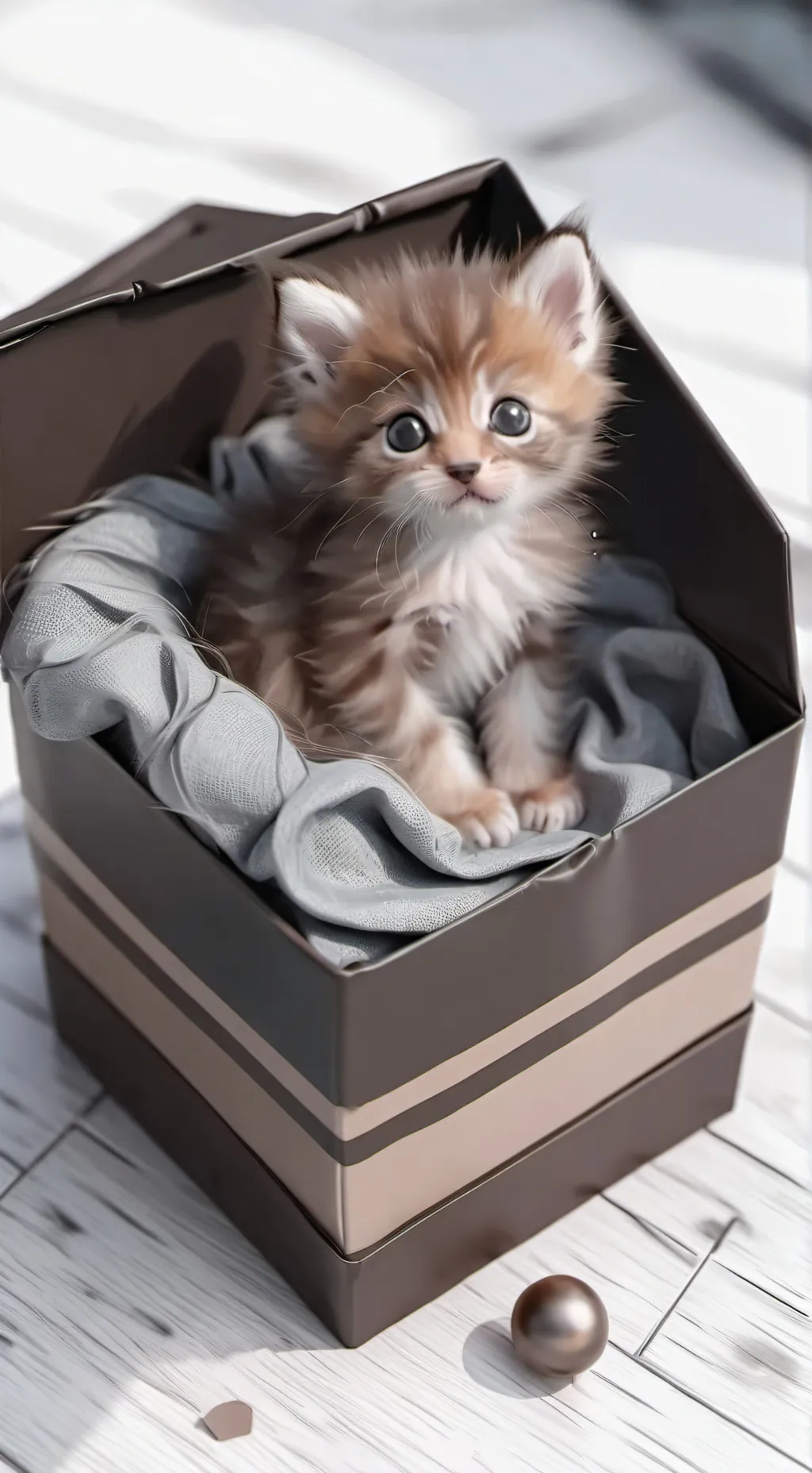 ai character: newbron kitten  background