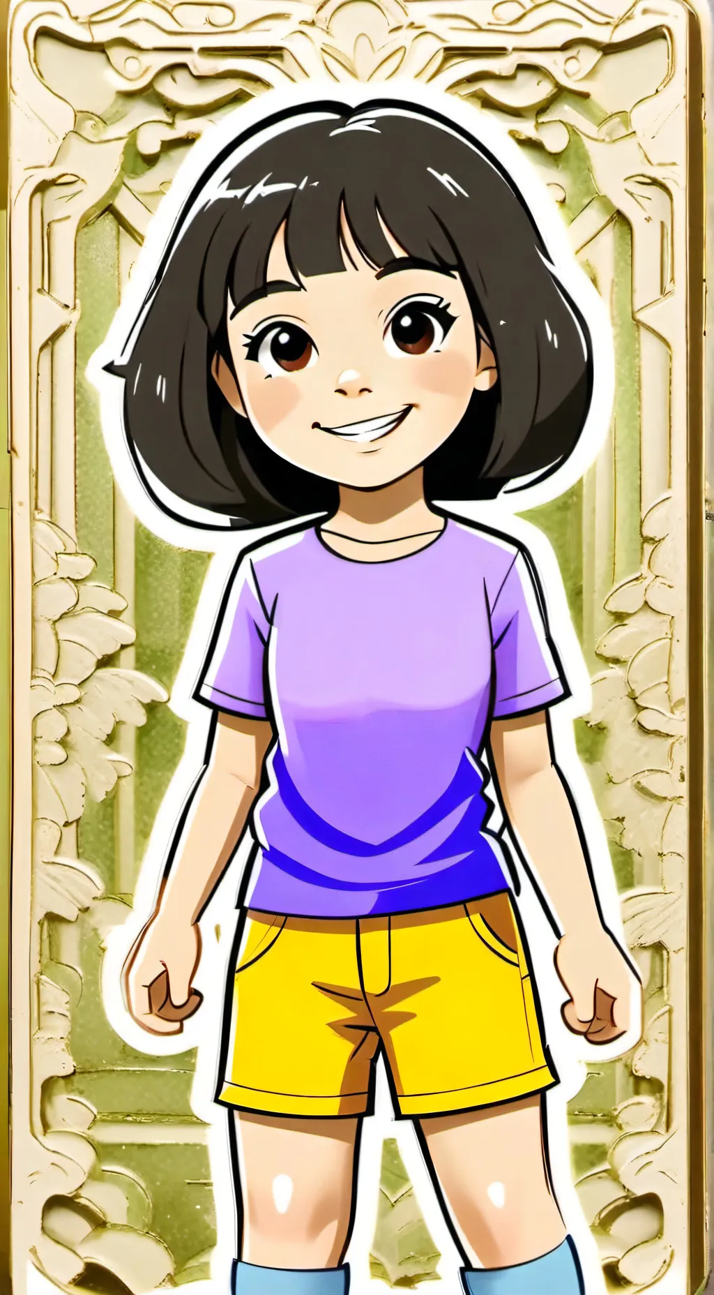 ai character: DORA THE EXPLORER background