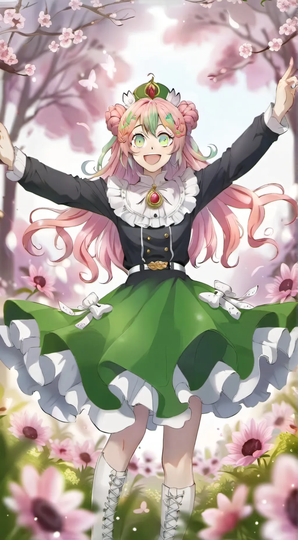 ai character: mitsuri Kanjori 💗 background