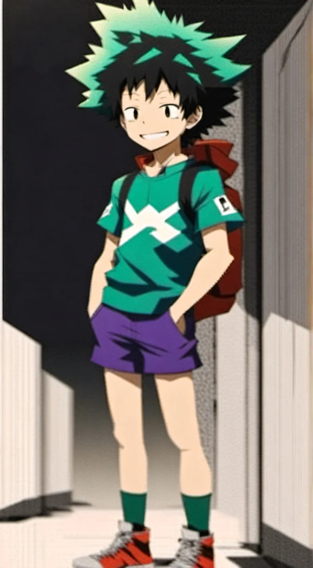 ai character: Deku 😁😁 background