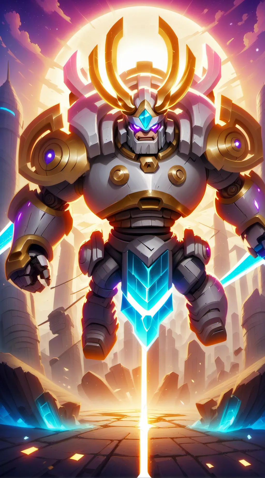 ai character: battle background