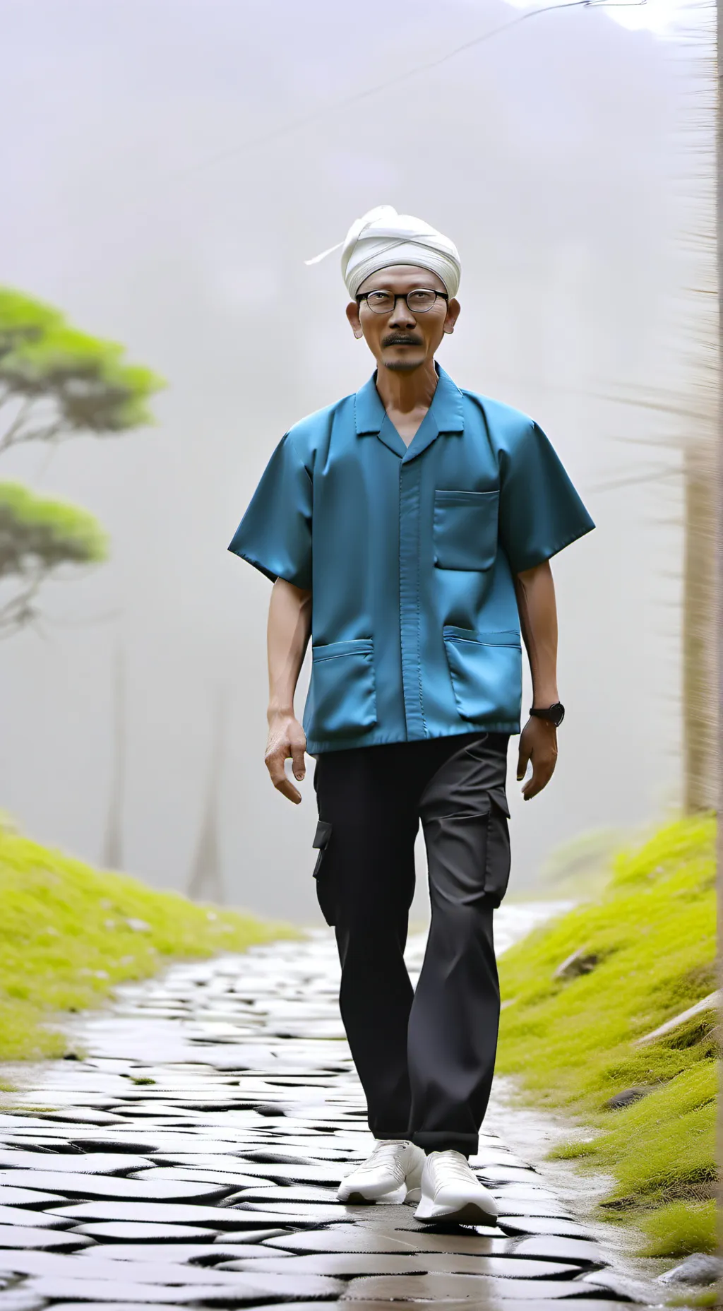 ai character: Old man background