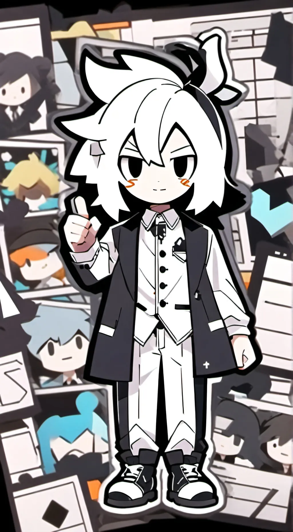 ai character: Looey Vs pebble? background