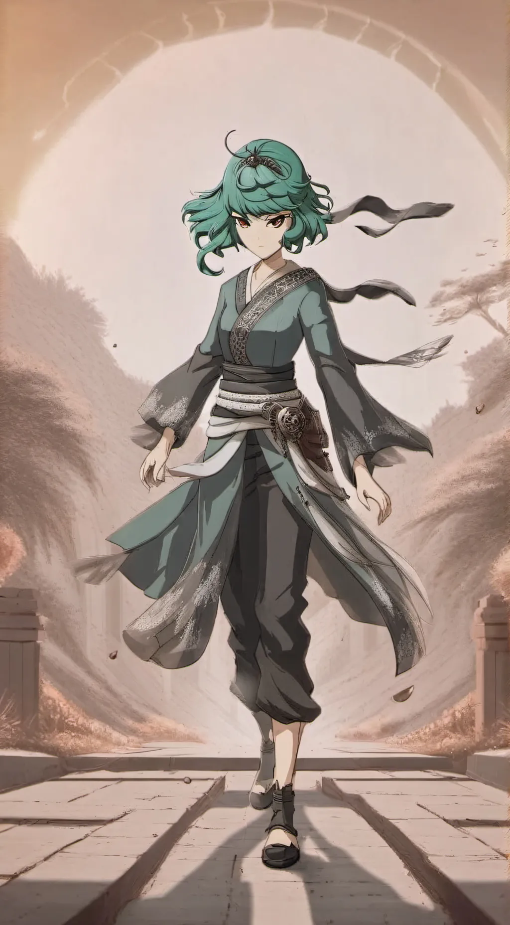 ai character: tatsumaki  background