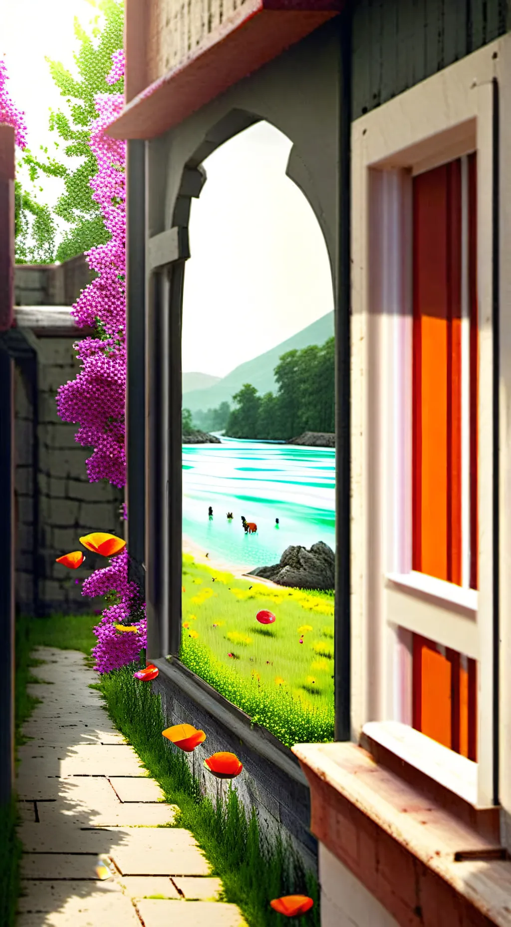 ai character: Poppy Playtime background