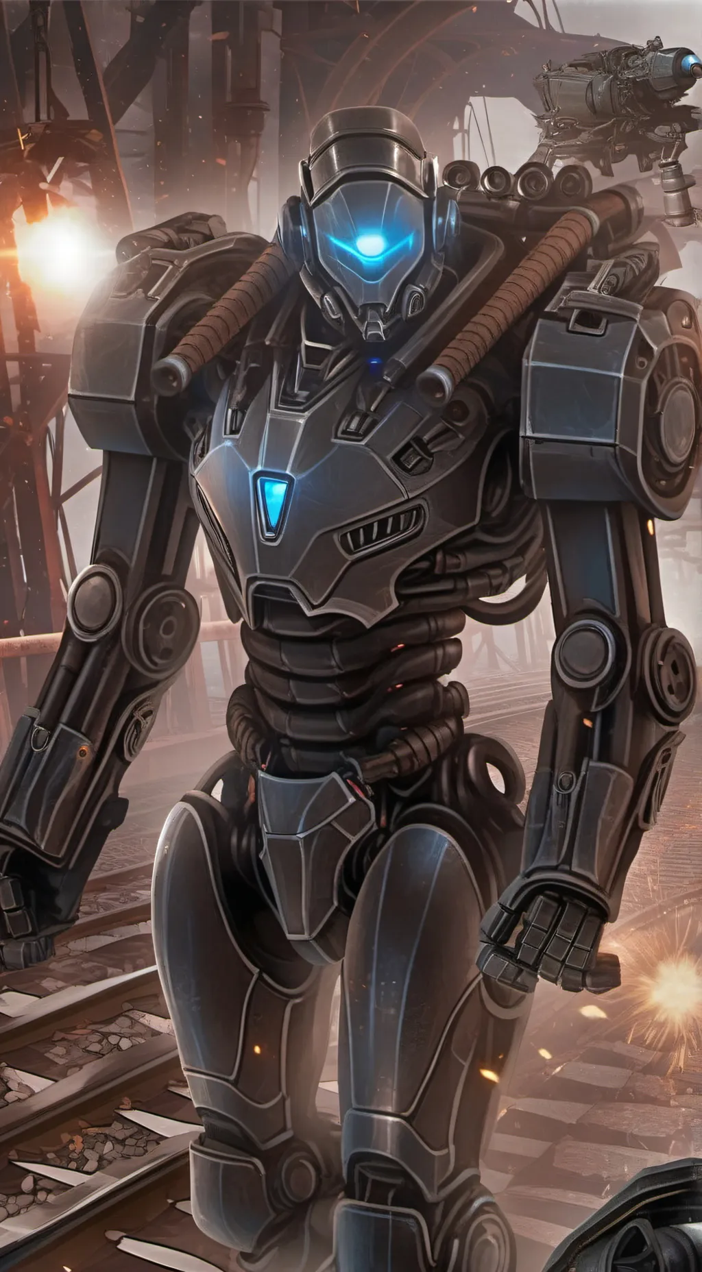 ai character: titan cameraman  background