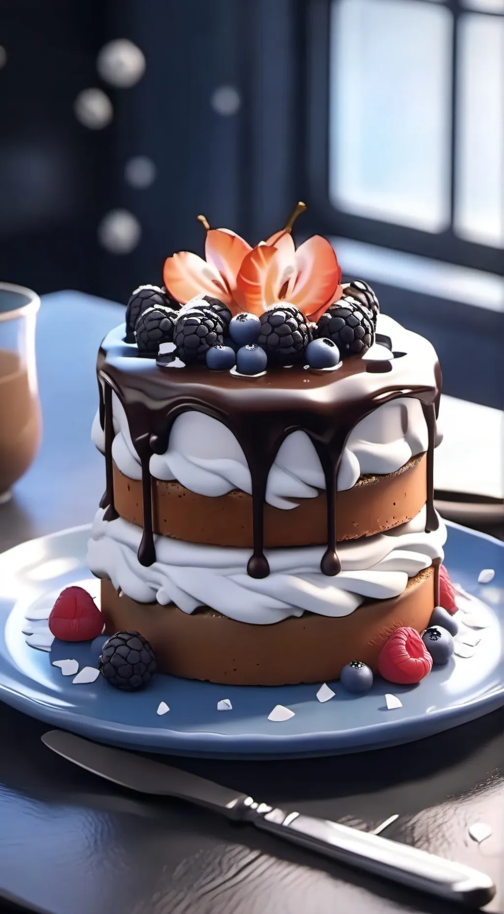 ai character: FRUITCAKE ANGST💢🙄 background