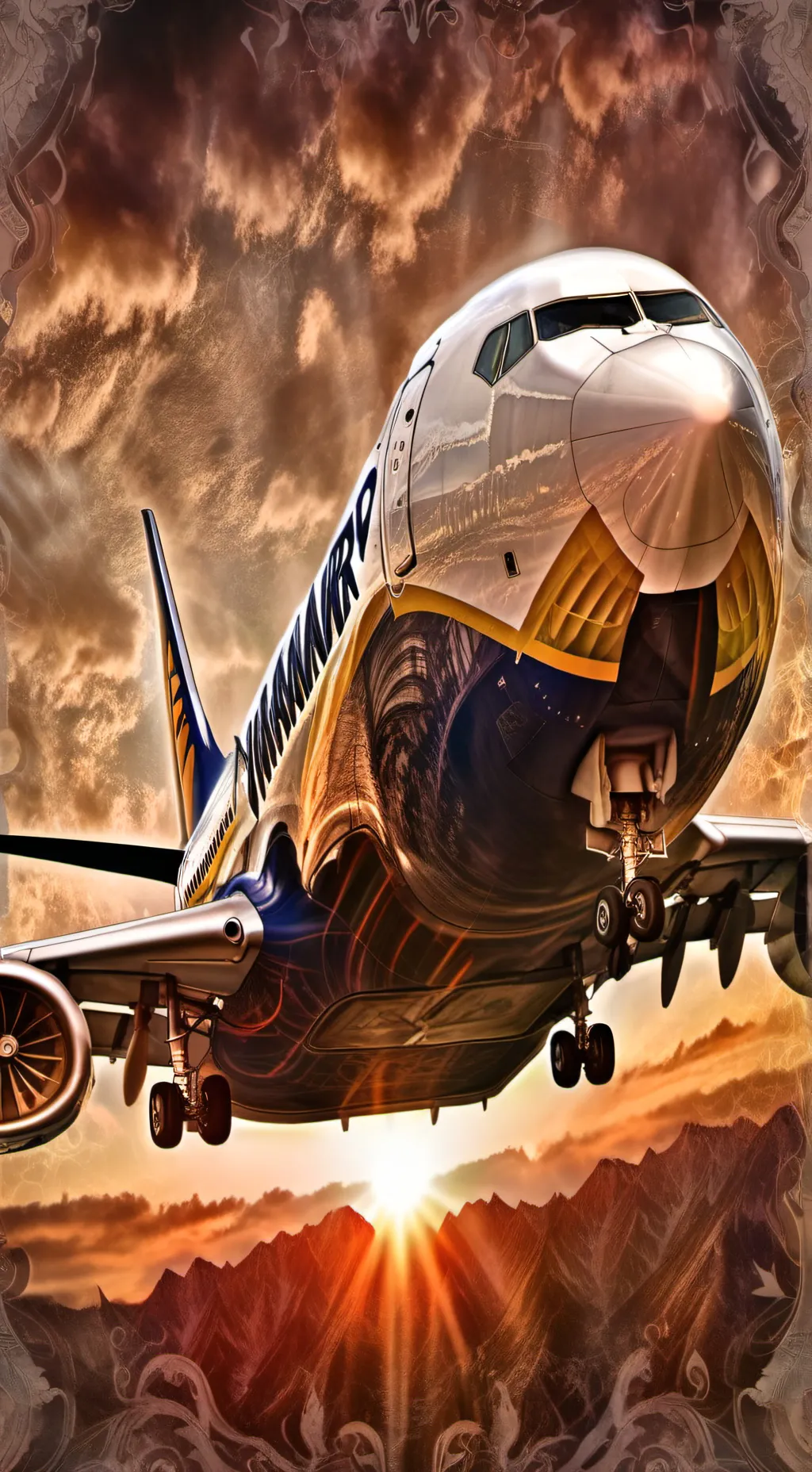 ai character: Ryanair 737 background