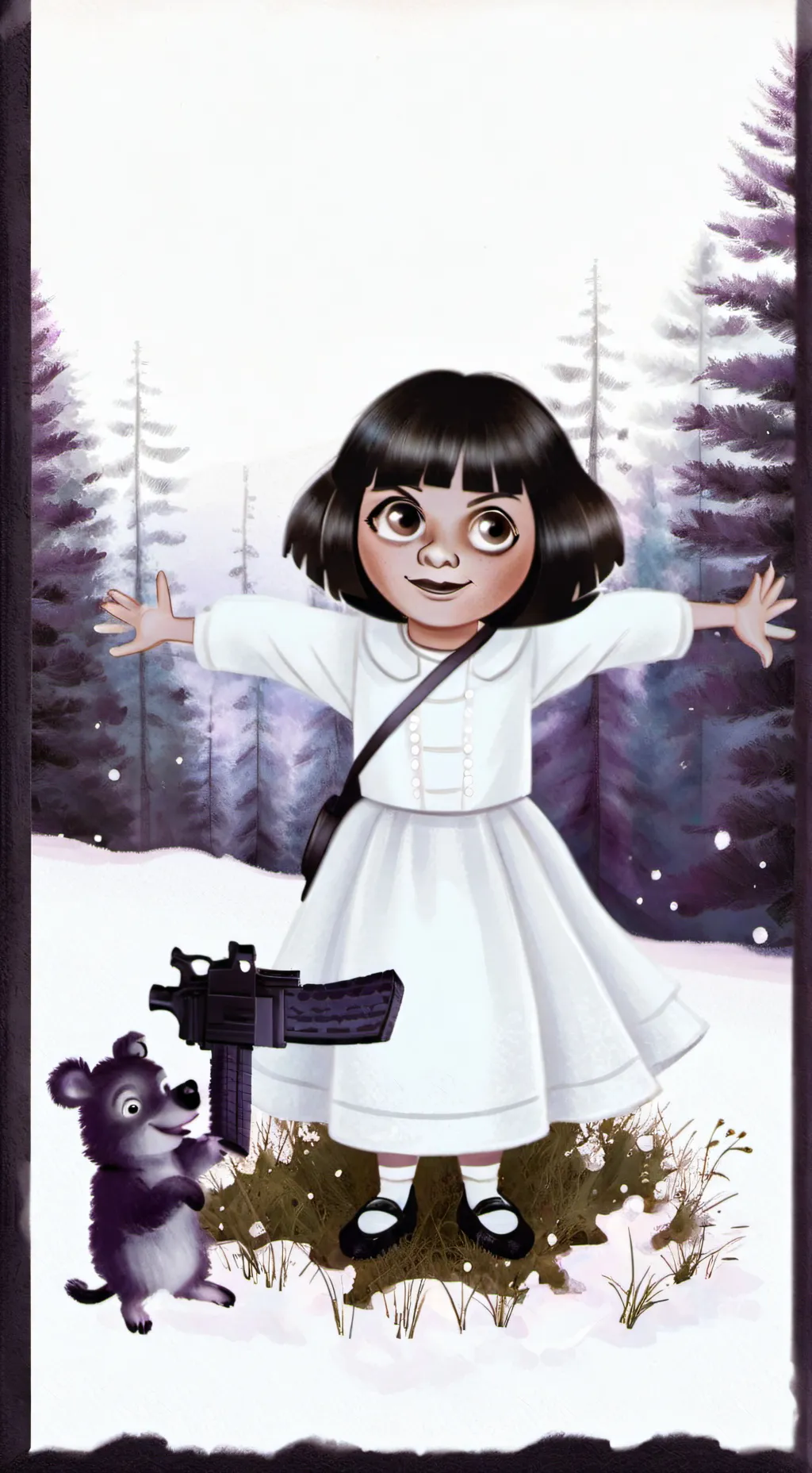 ai character: Cursed Dora background