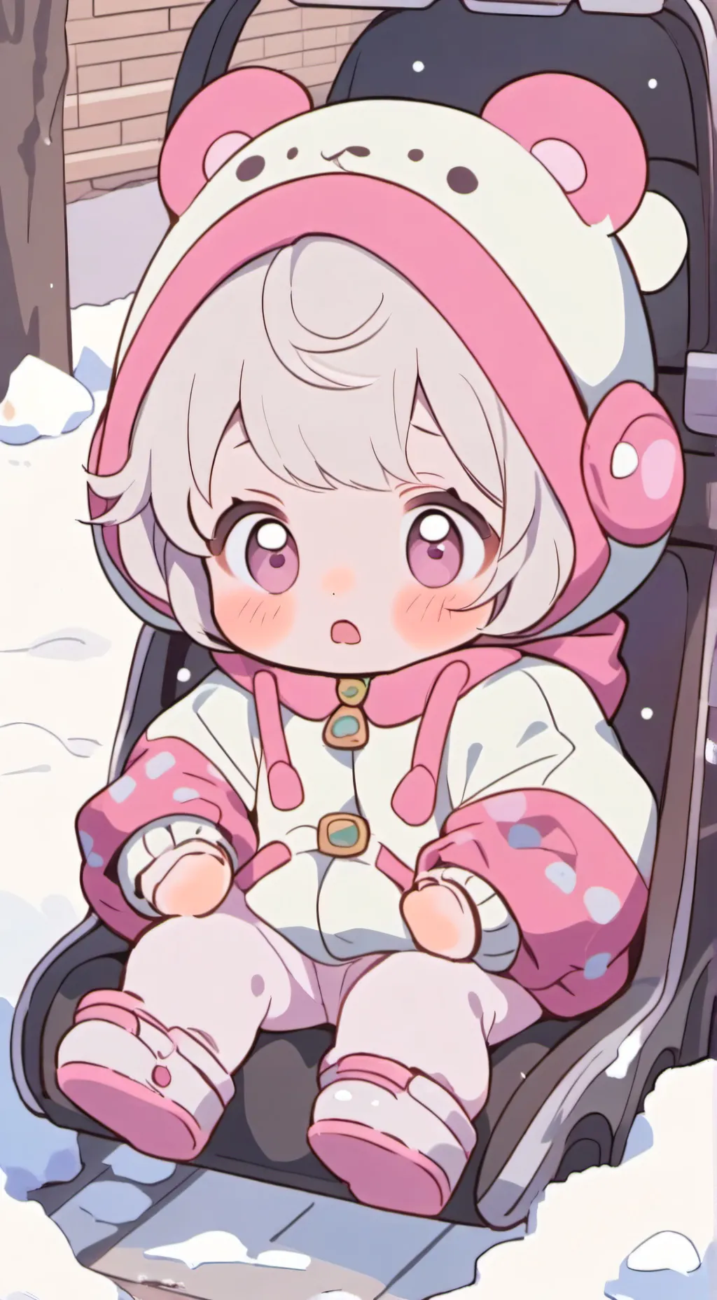 ai character: newborn baby background