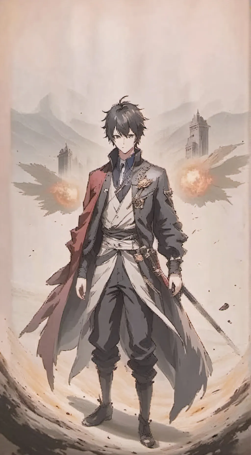 ai character: ash background