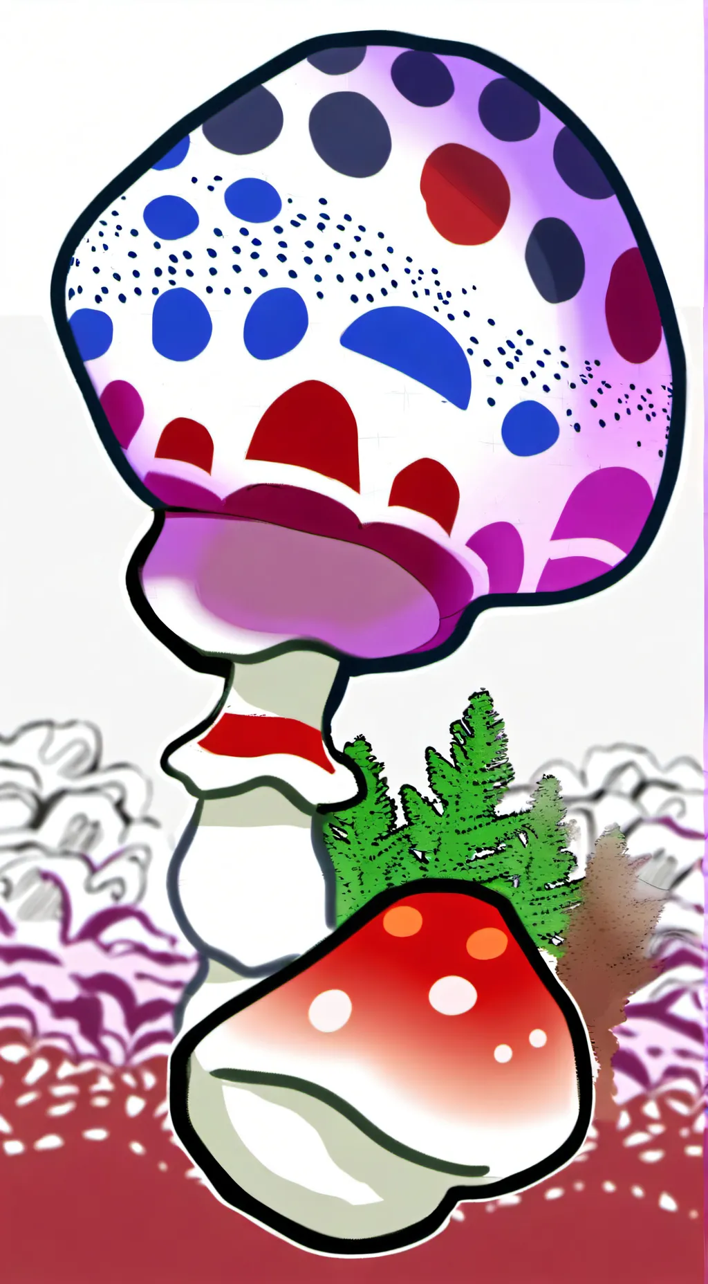 ai character: pvz2 mushroms background