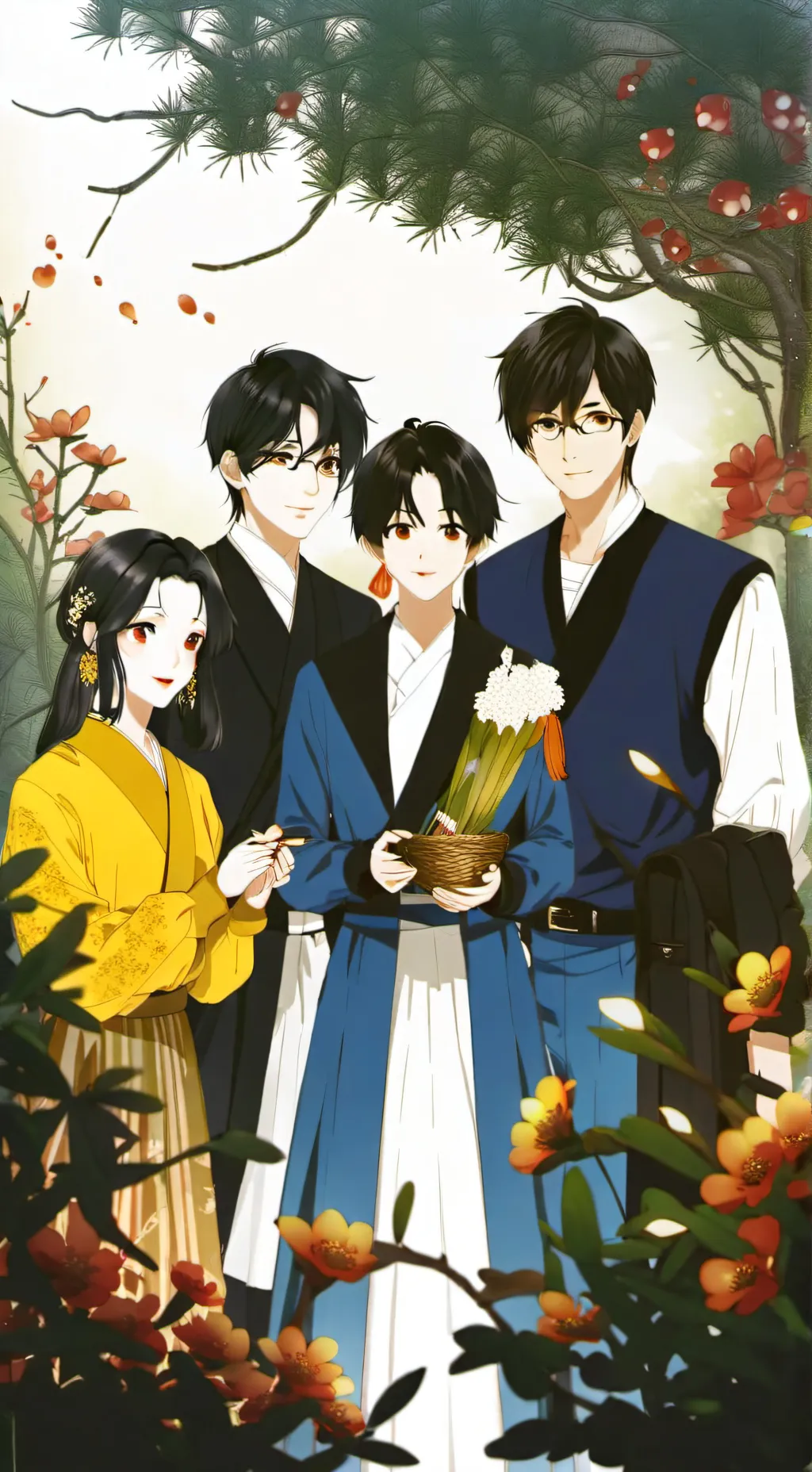 ai character: 3 Fratelli gelosi  background