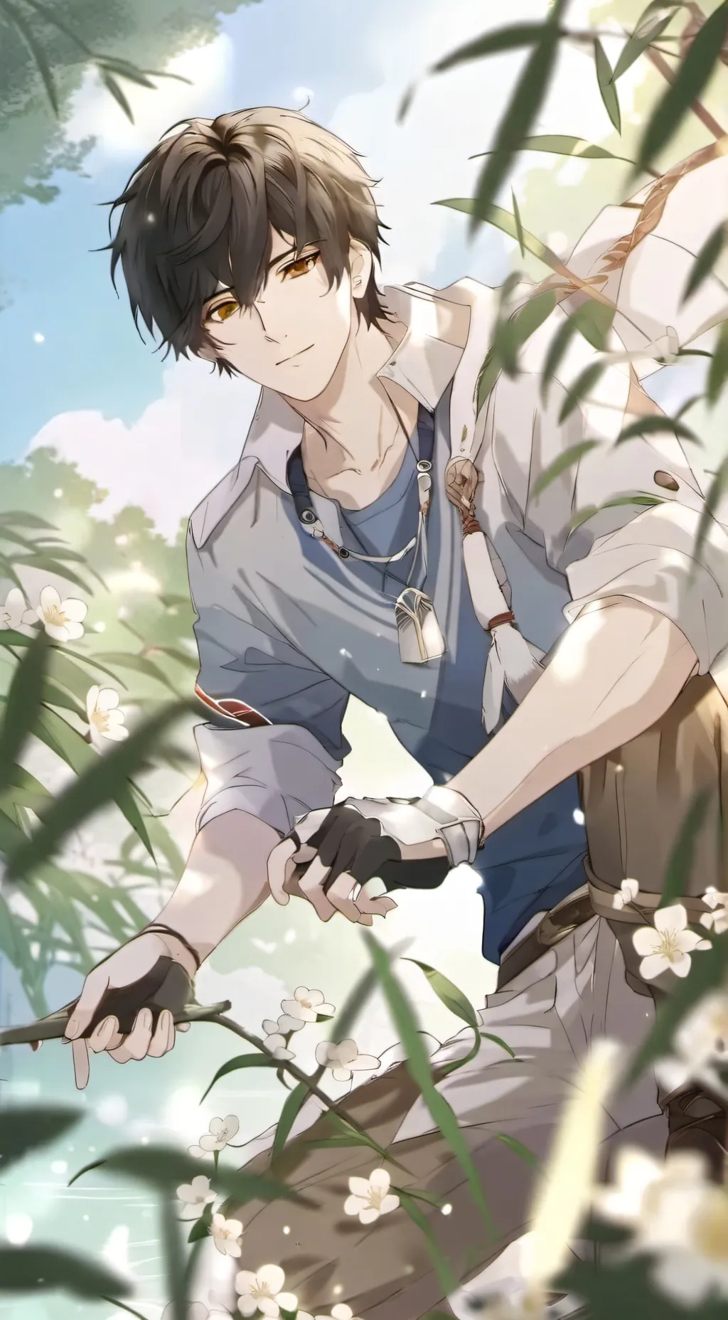 ai character: aqua oshino  background