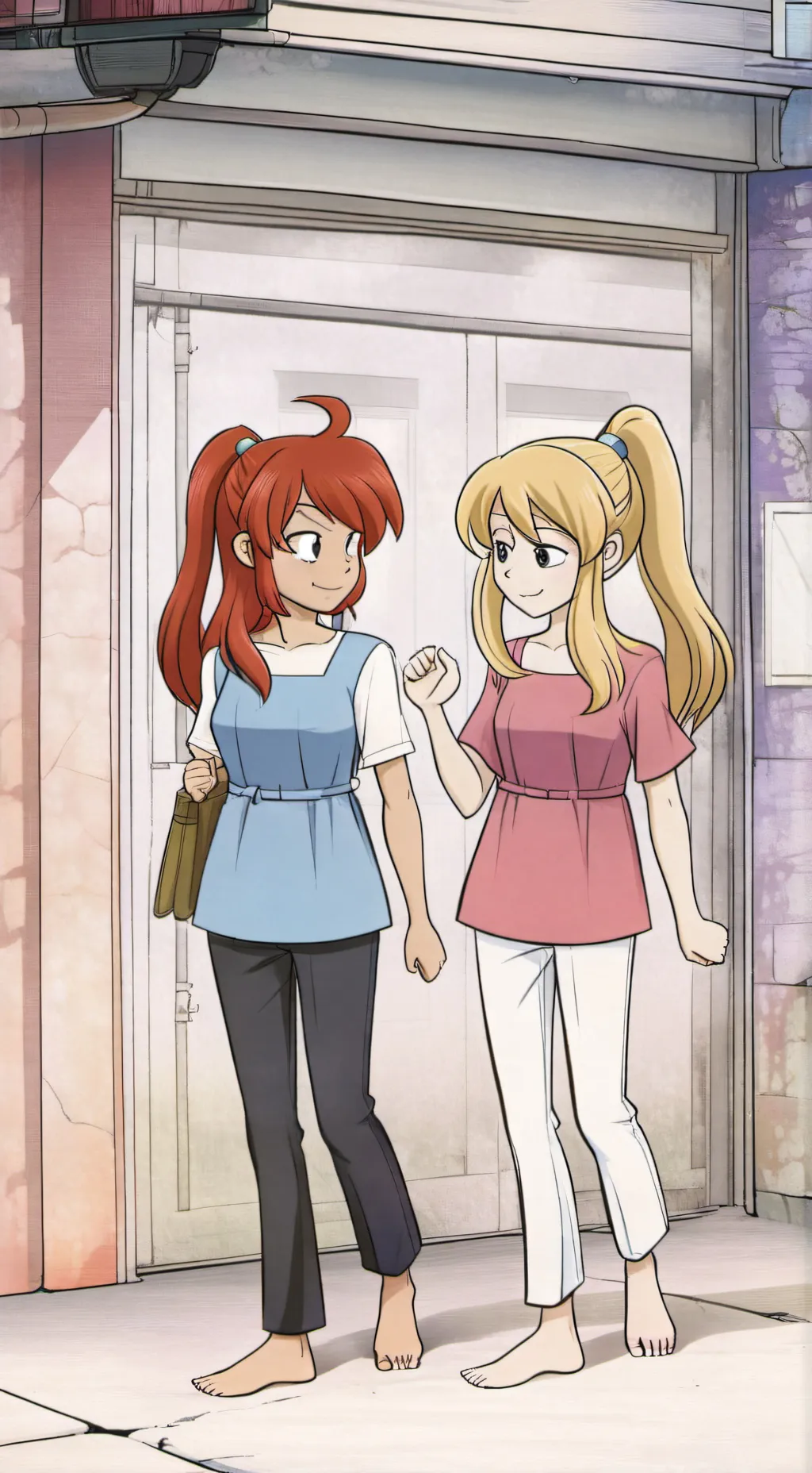 ai character: Jackie and Macy  background