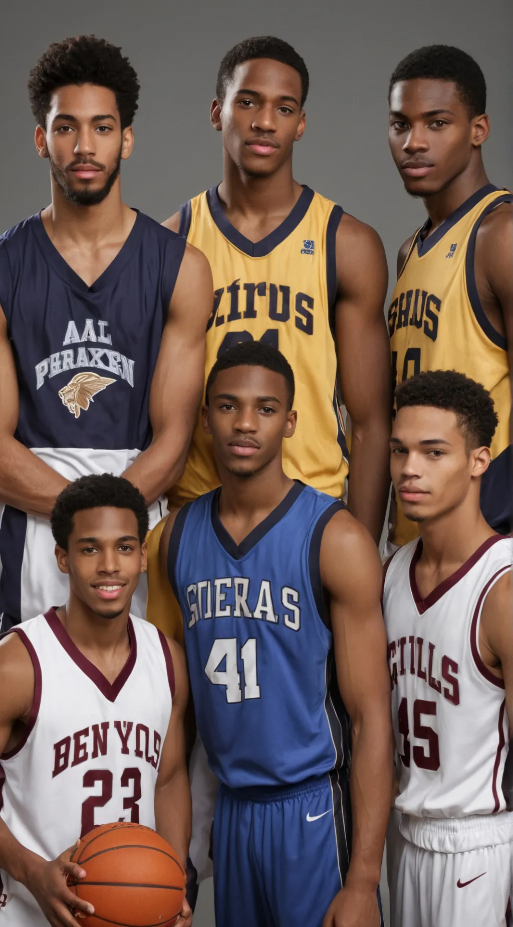 ai character: Basketball team  background