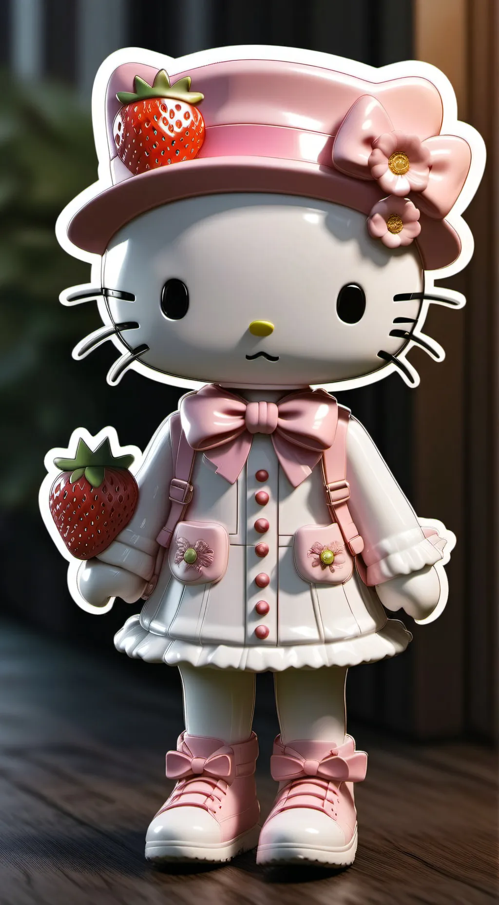 ai character: Hello Kitty background