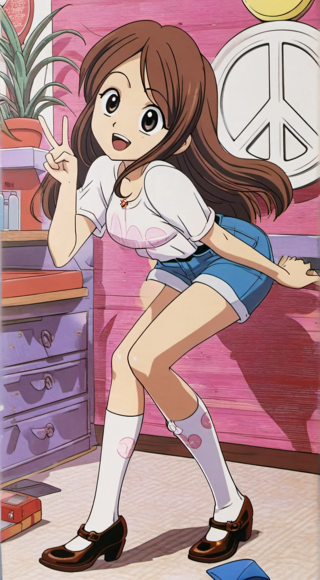 ai character: Anna Maymorie  background