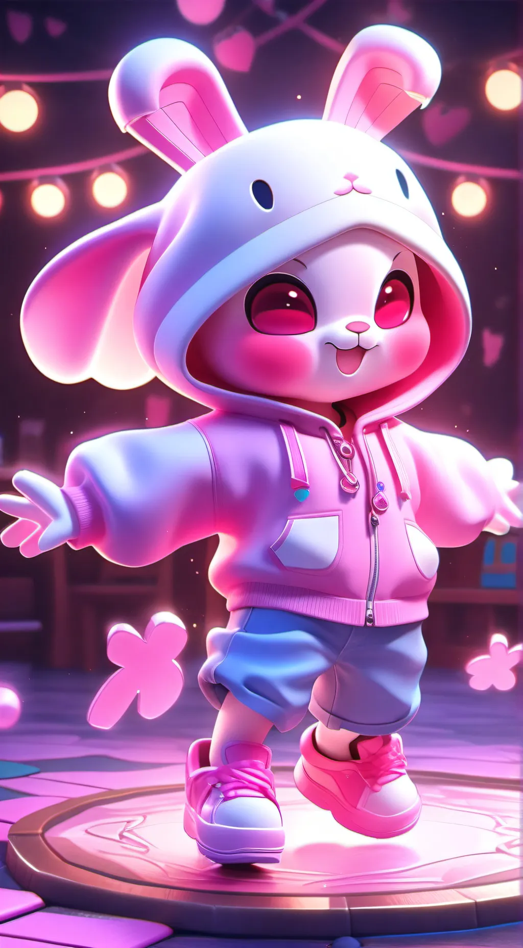 ai character: Hotbun The Bunny background