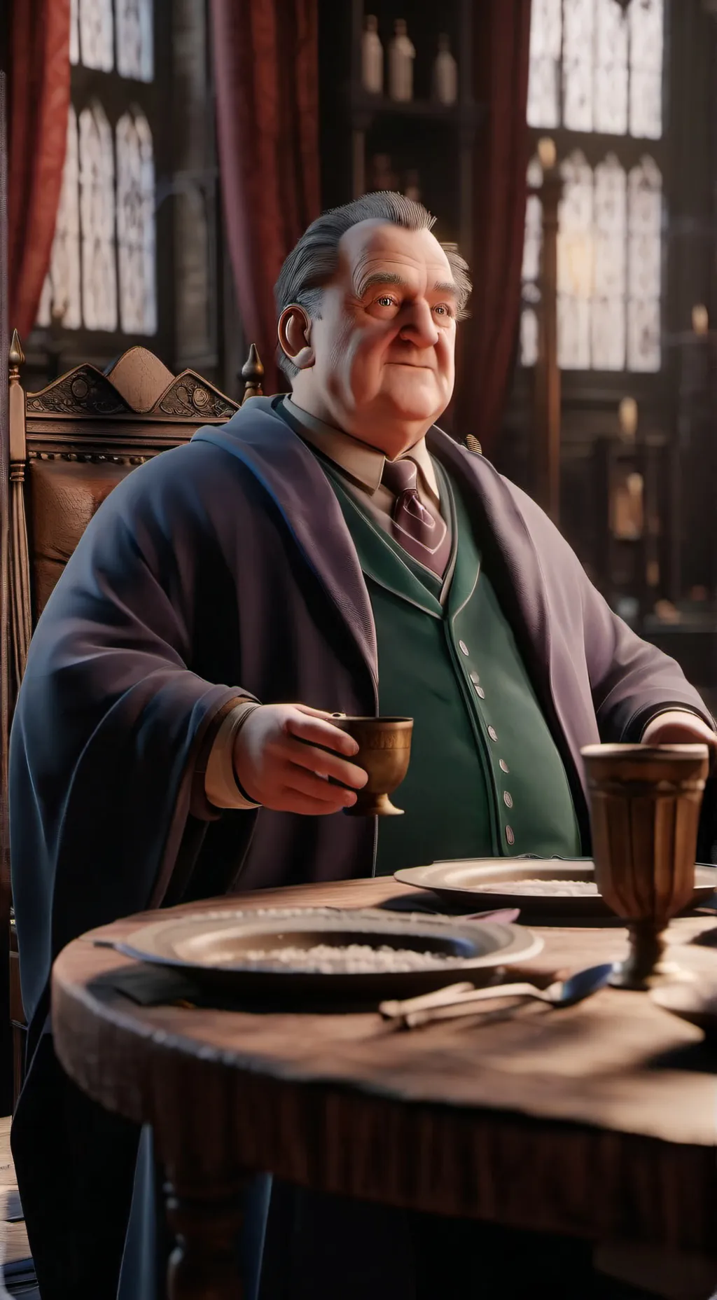 ai character: Slughorn/Hooch background