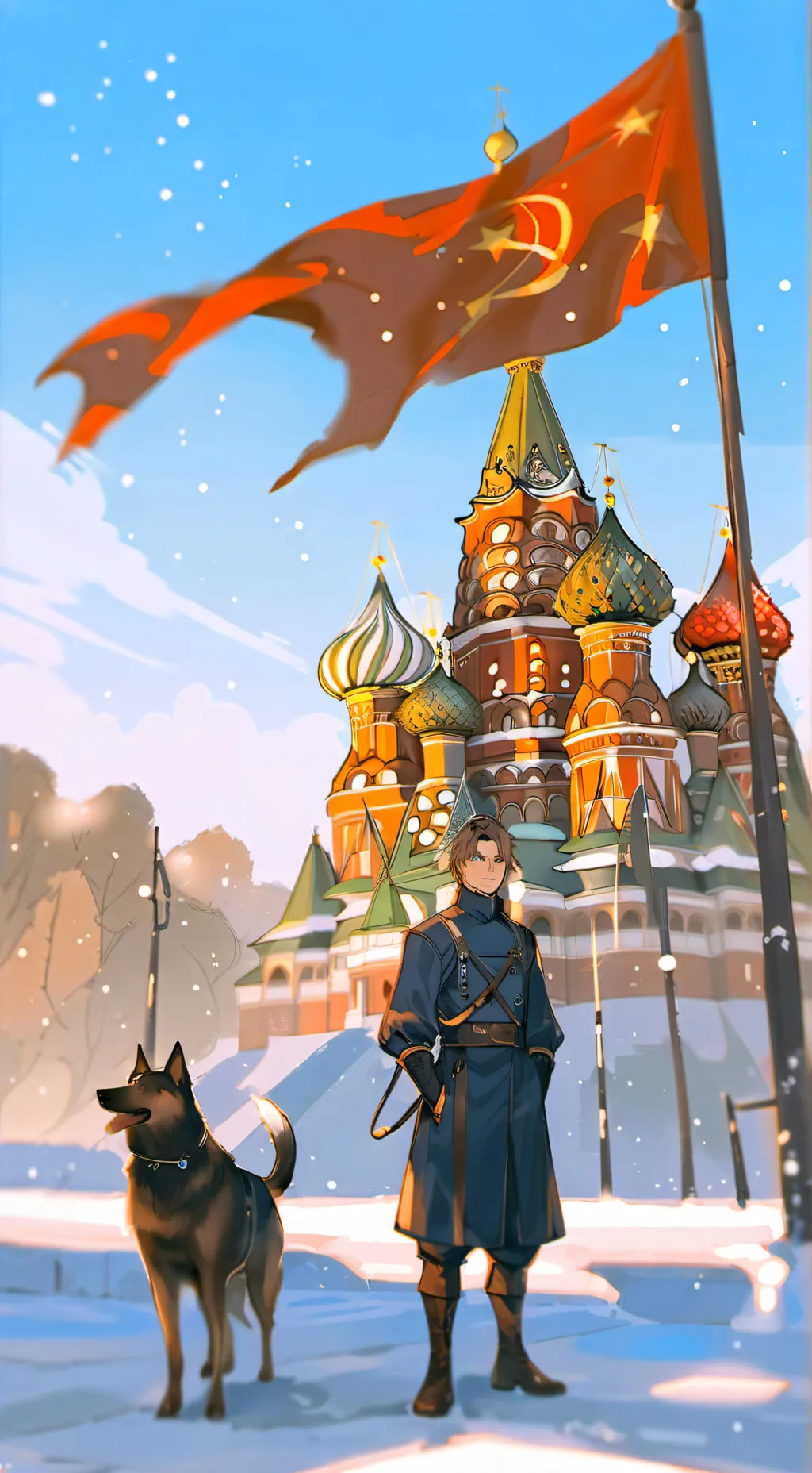 ai character: MHA russiaFieltrip background