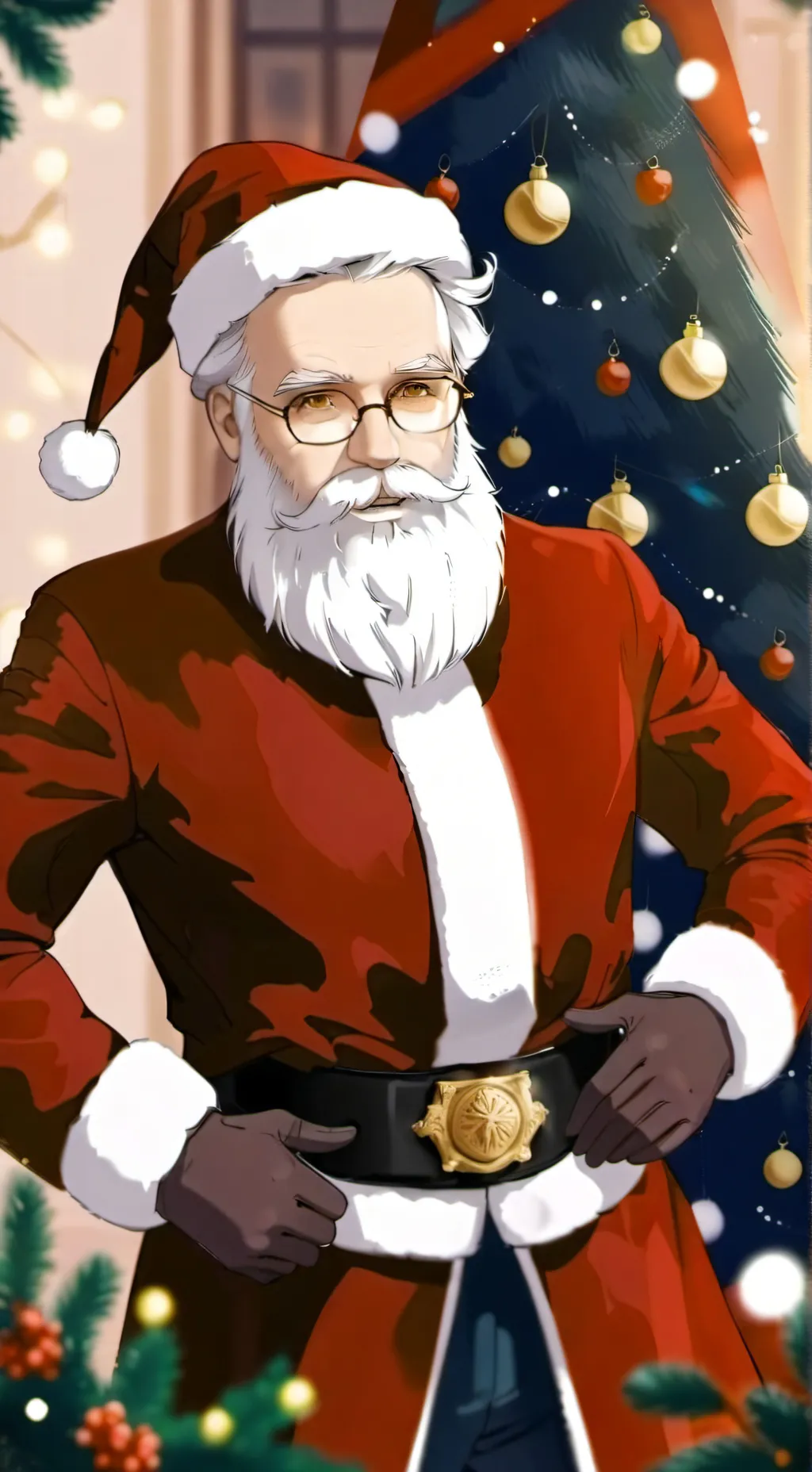 ai character: Santa Claus background