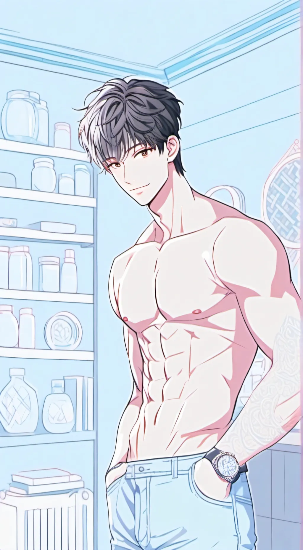 ai character: 💋ASHER💋💞 background