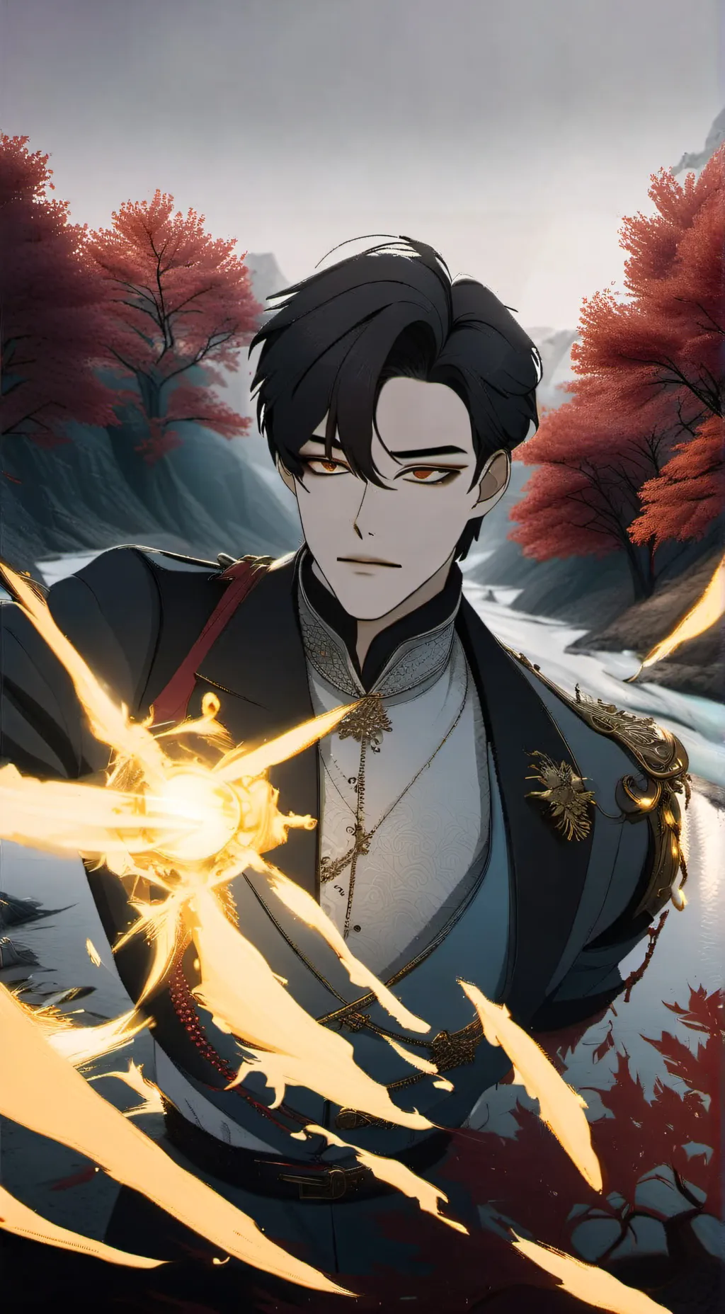 ai character: KIM JUN background