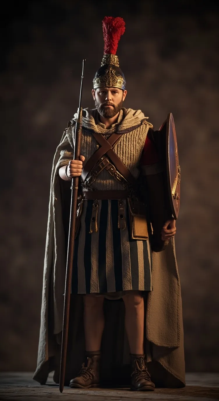 ai character: Greek soldier background