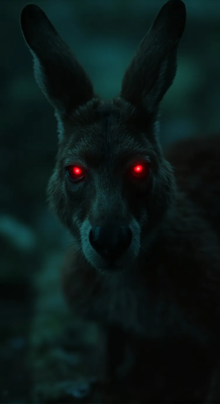ai character: menacing kangaroo background