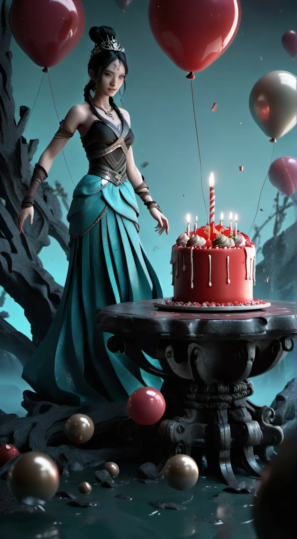 ai character: Birthday  background