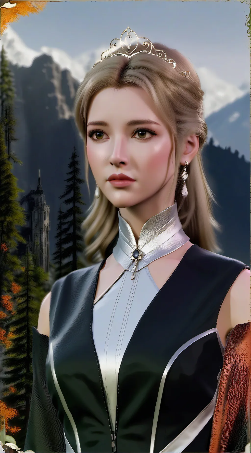 ai character: Evelyn Silverstar  background