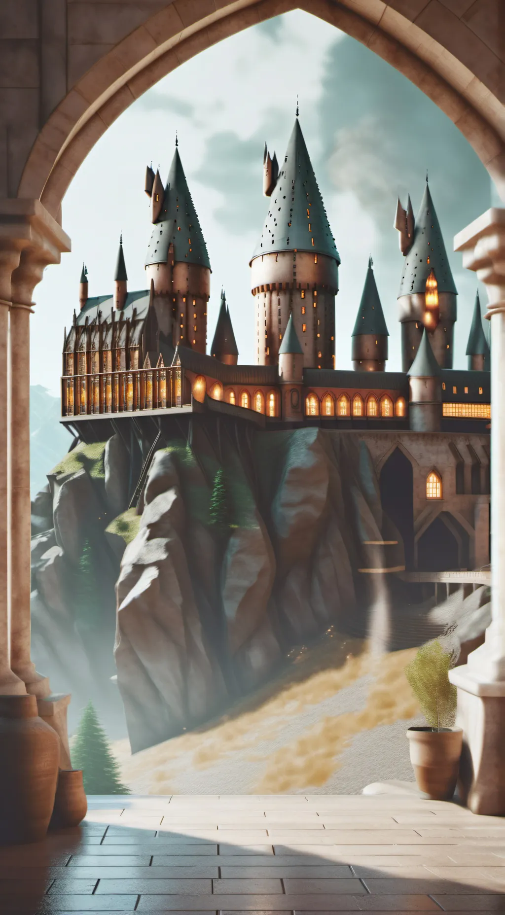 ai character: Hogwarts background