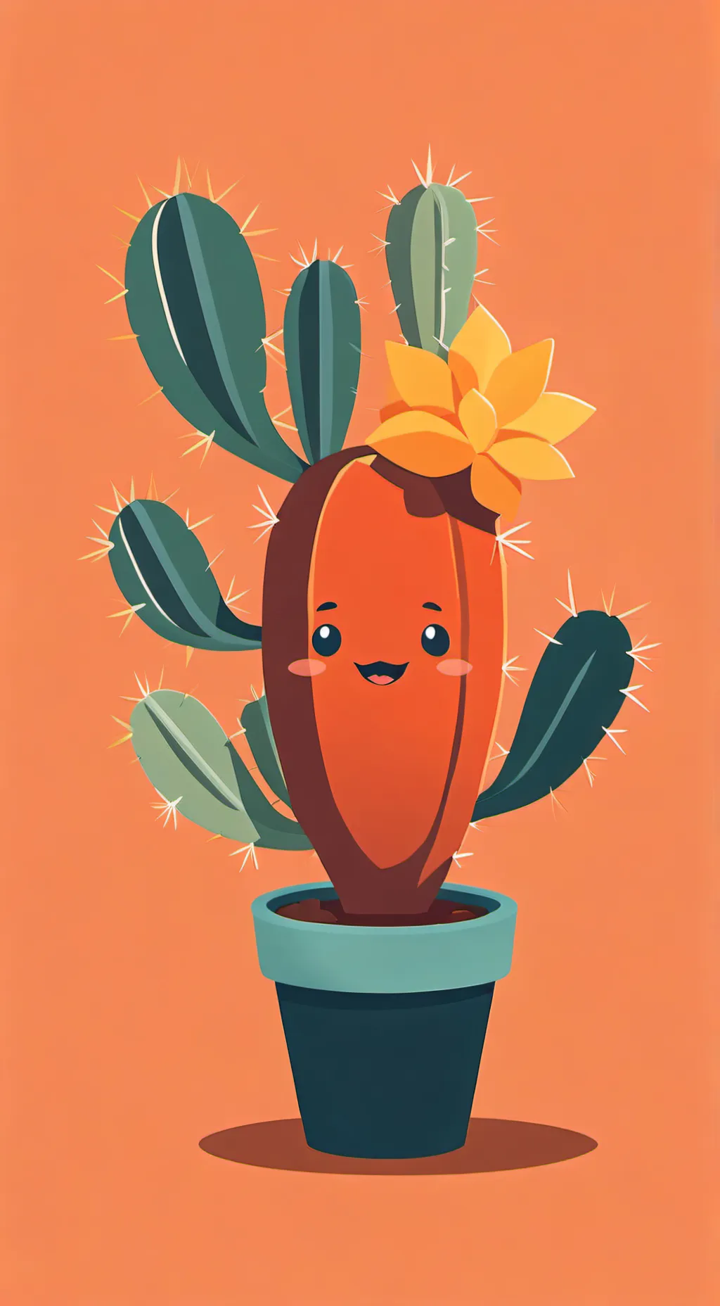 ai character: Cactus background