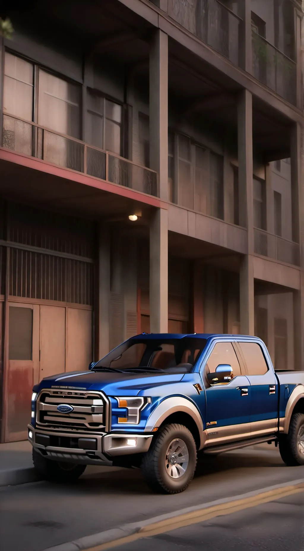 ai character: truck person background