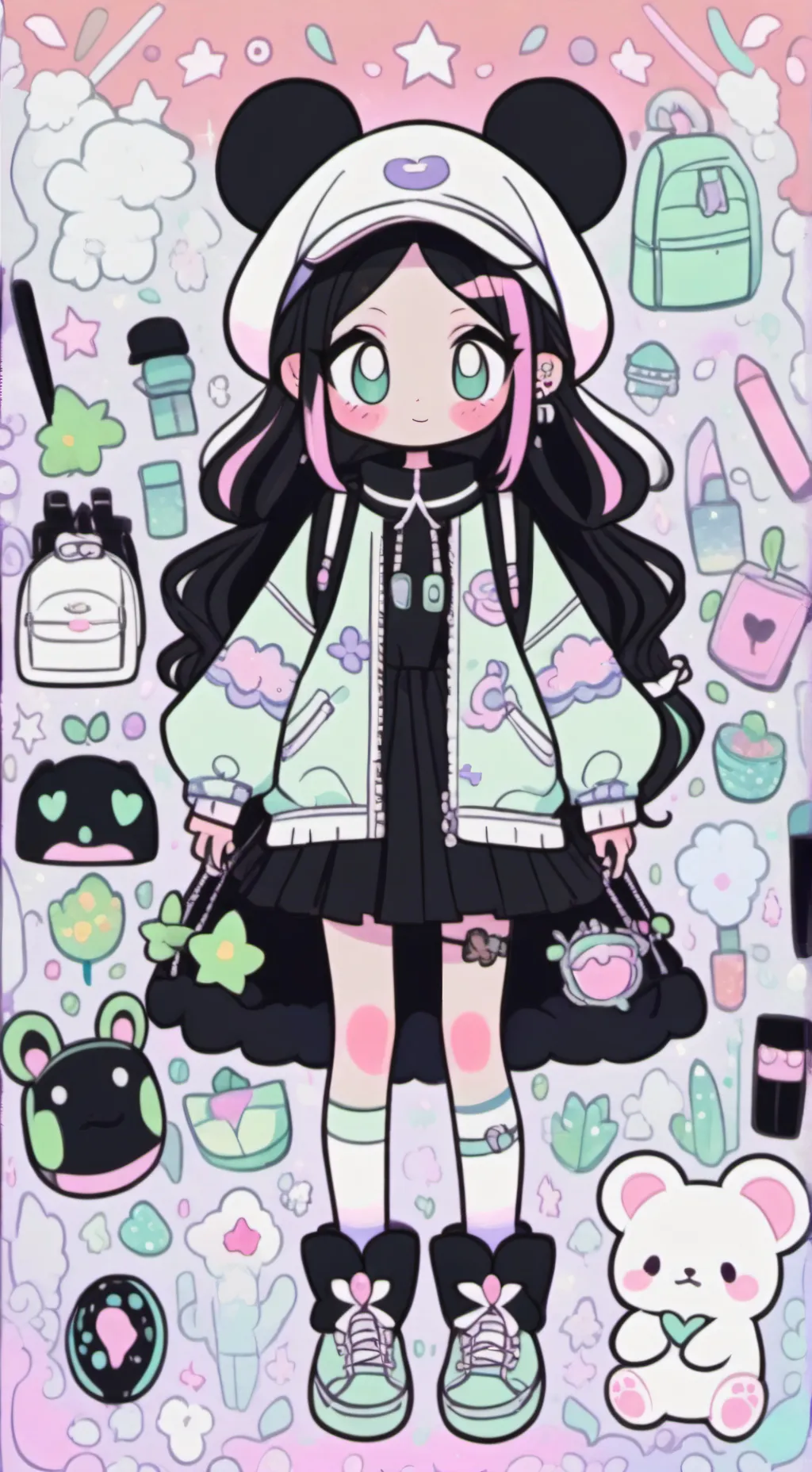 ai character: Madelyn  background