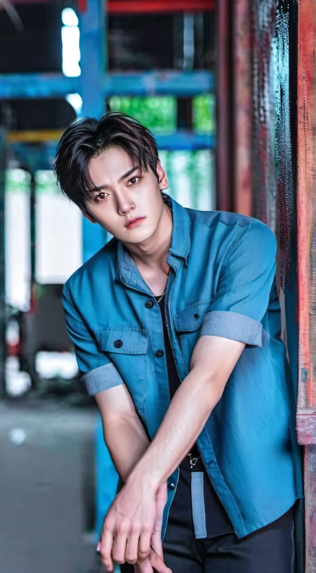 ai character: Lee Minho 🐰🍮 background