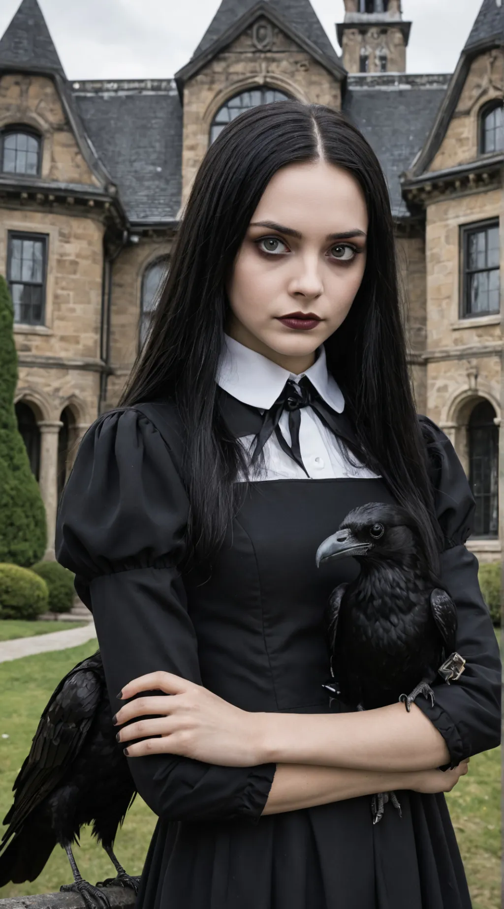 ai character: Vandinha Addams background