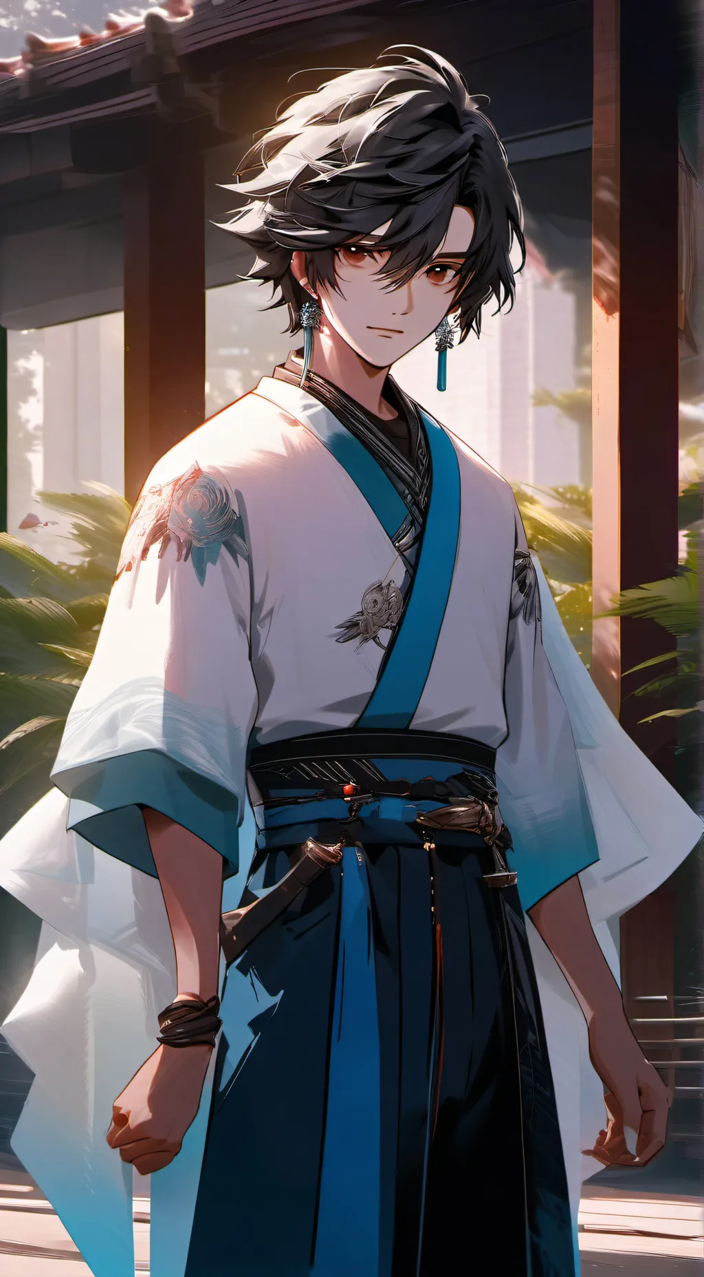 ai character: Damon  background